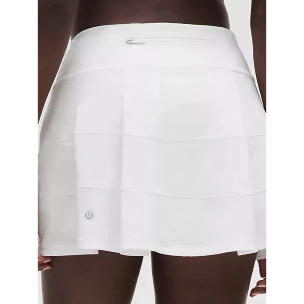 Lululemon Pace Rival Mid-Rise Skirt Women 6 White LW8A85T Gorpcoe